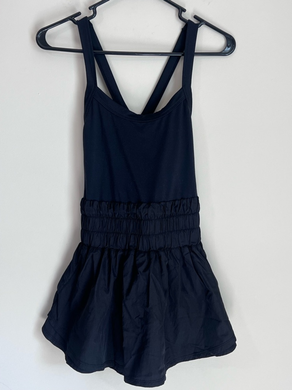 Free People Movement Athletic Romper Runsie Skort Black Sz Medium Black